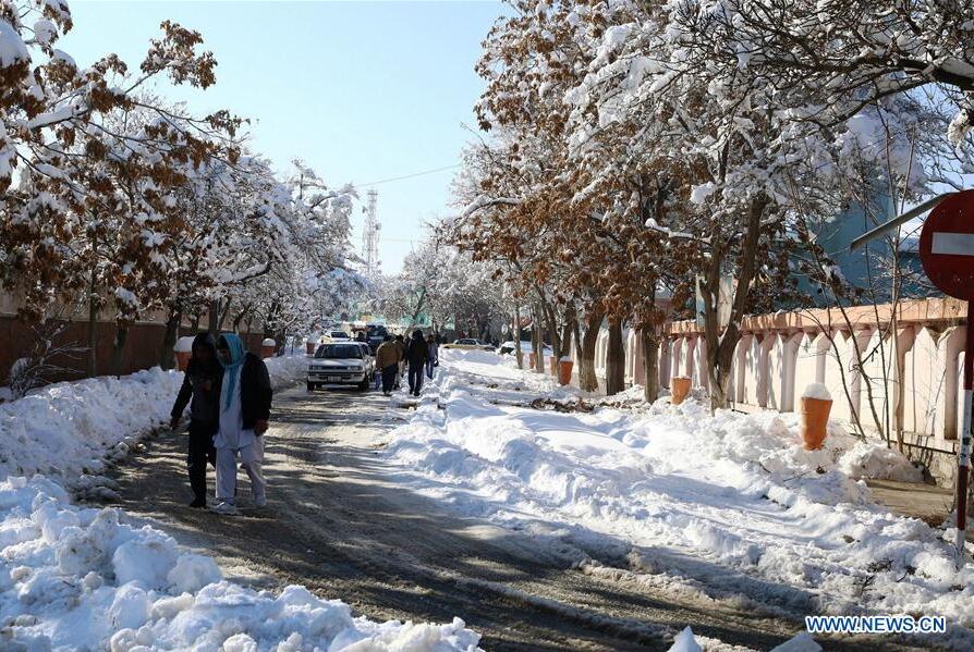 AFGHANISTAN-GHAZNI-FREEZING WEATHER-SNOWFALL