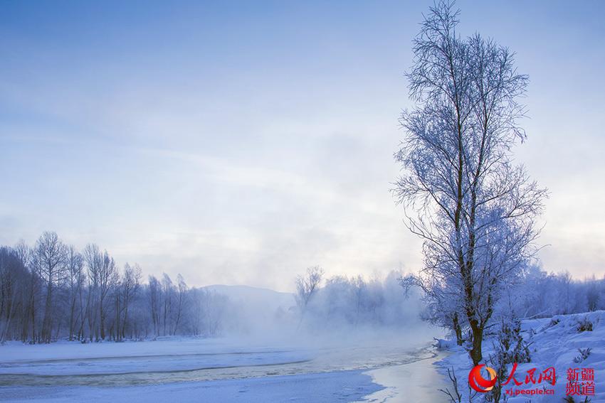 Picturesque winter scenery in Xinjiang