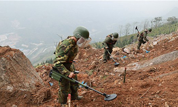 Numerous cannonballs removed along China-Vietnam border