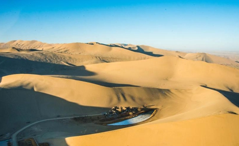 Spring comes to desolate Dunhuang desert