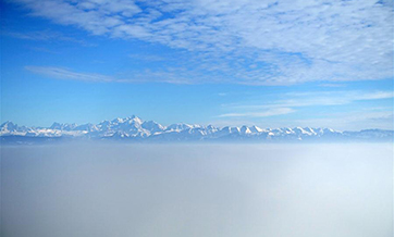 Sea of clouds over Lake Geneva