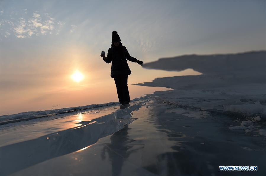 CHINA-HEILONGJIANG-XINGKAI LAKE-ICE FLOE(CN)
