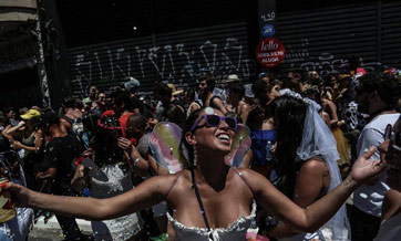 Pre-carnival parade "Marry Me" held in Sao Paulo, Brazil