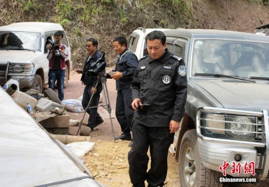 Wild elephants scavenge for food in Yunnan village