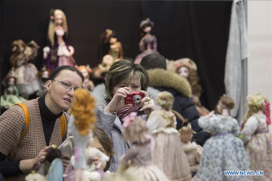 Doll exposition held in Moscow, Russia