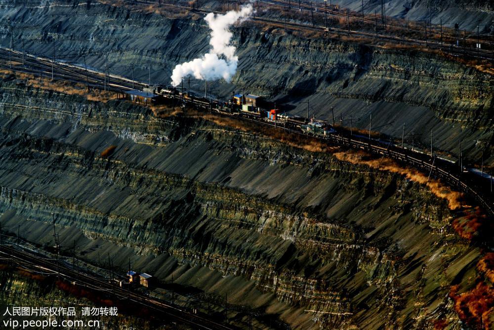 Bird's-eye view of largest surface mine in Asia