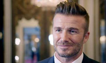 David Beckham signed by Chinese TV