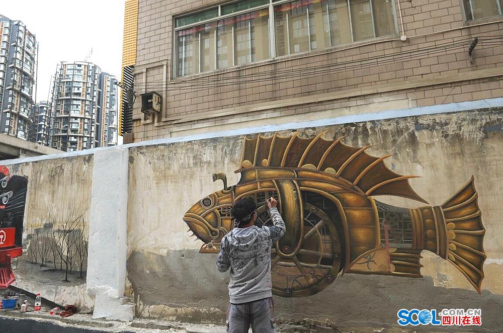 Wall paintings depict history, future of Chengdu