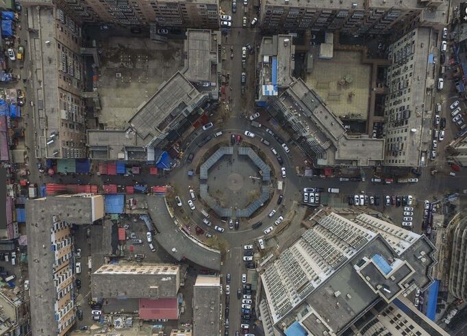 Labyrinth-like crossroad in Shenyang