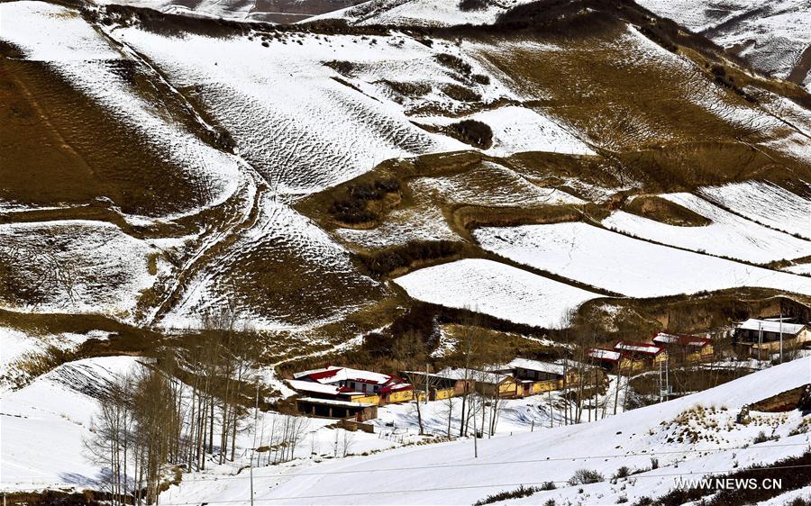 Snow scenery of Qilian Mountain in northwest China