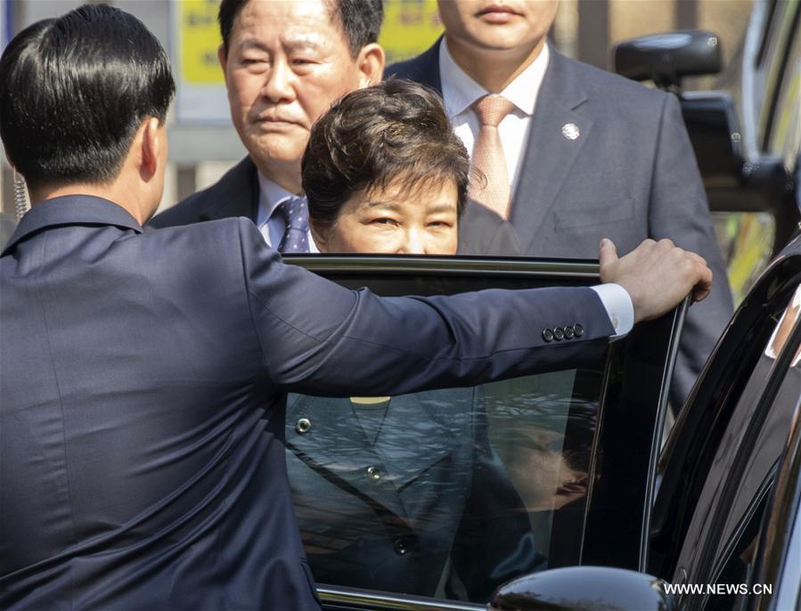 S.Korea's ex-president Park appears in court for hearing on arrest warrant