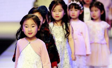 Models present collections in Shanghai