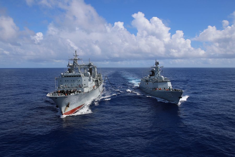 26th Chinese naval escort taskforce conducts replenishment-at-sea