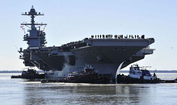 America’s $13 billion carrier begins sea trials