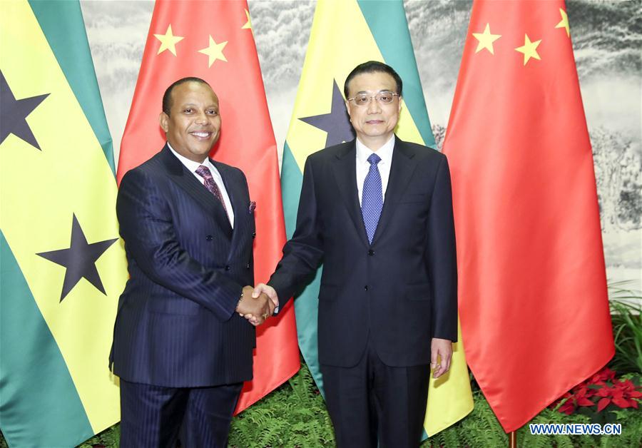 Chinese premier holds talks with Sao Tome and Principe counterpart on cooperation