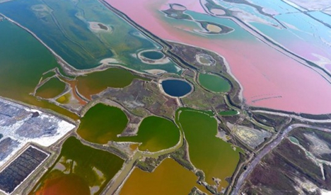 Colorful salt lake in Yuncheng, N China's Shanxi 