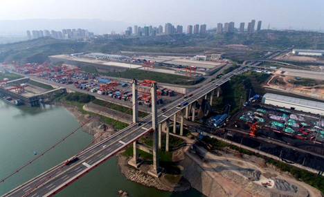Aerial photo of Guoyuan port