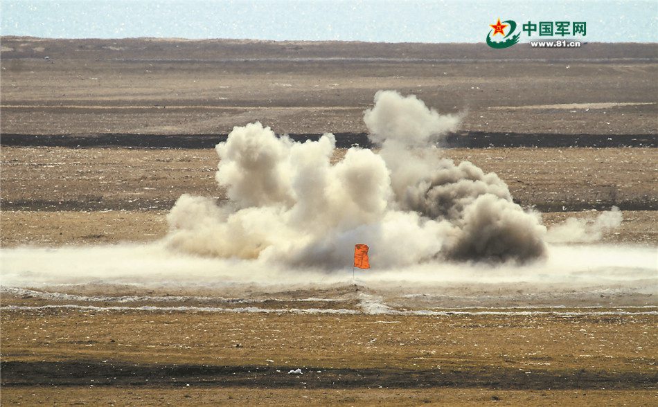 Q-5 ground attack aircraft fires rocket shells