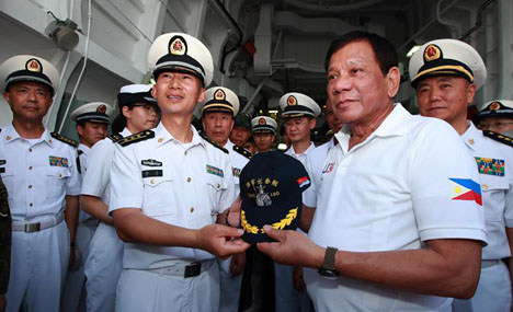 Duterte open to joint Sino-Philippine drills