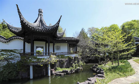 Scenery of Chinese Scholar's Garden in New York