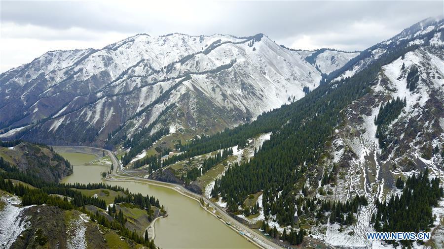 Snow scenery of Tianshan Mountains in China's Xinjiang