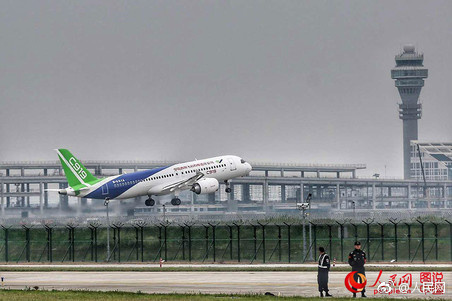 BREAKING: China's first home-built big jetliner C919 makes maiden flight in Shanghai