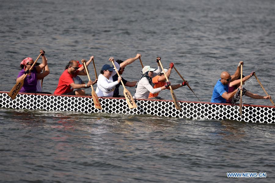 Feature: Nile River in Egypt braces for Chinese dragon boat racing