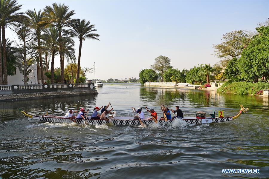 Feature: Nile River in Egypt braces for Chinese dragon boat racing