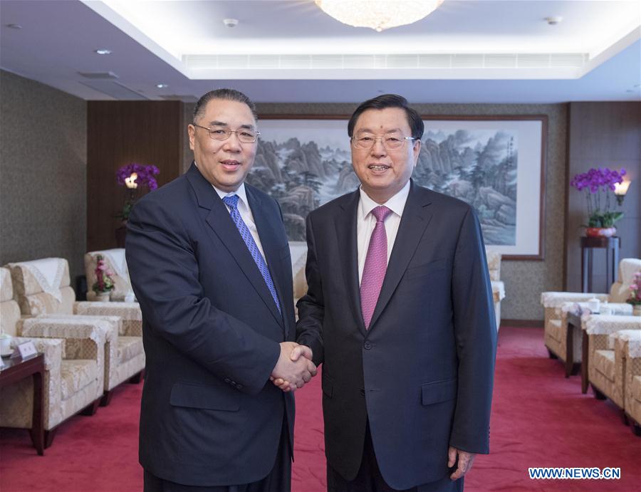 China's top legislator hears briefing by Macao SAR officials