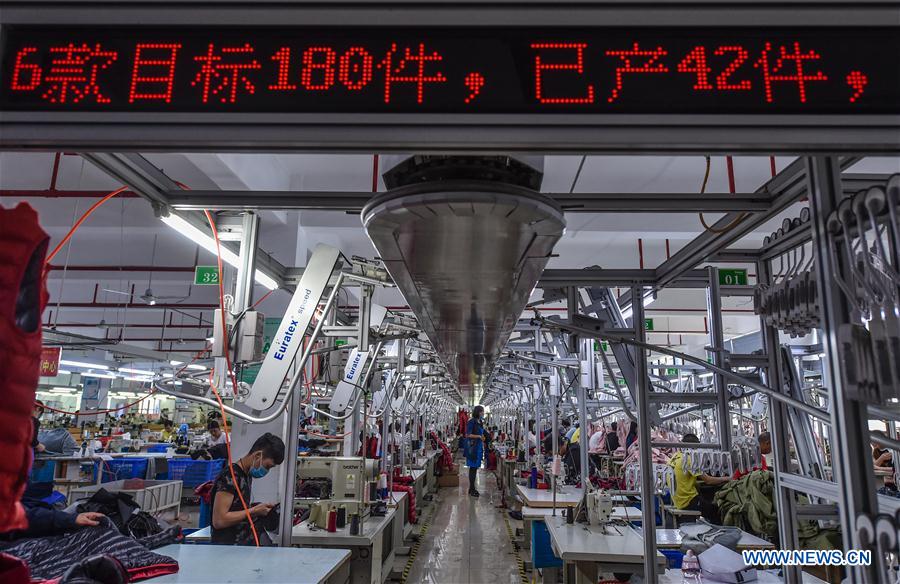 Automated garment manufacturing equipment introduced in Zhejiang, China