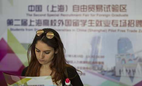 Job fair for int'l students held in Shanghai
