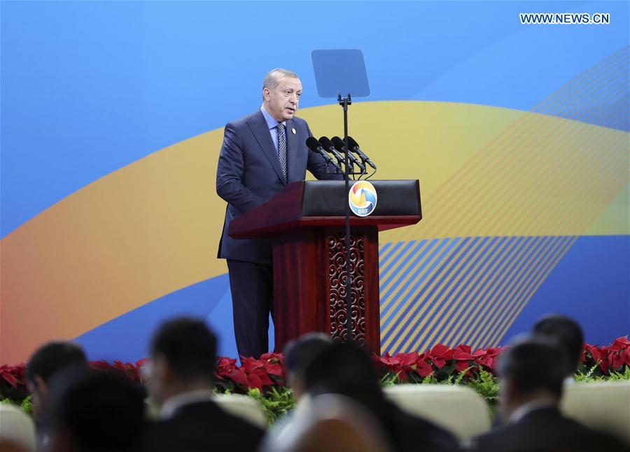 Turkish president addresses opening ceremony of Belt and Road Forum
