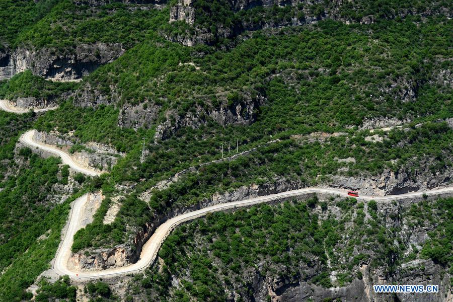 In pics: road on cliffs of Taihang Mountain in N China