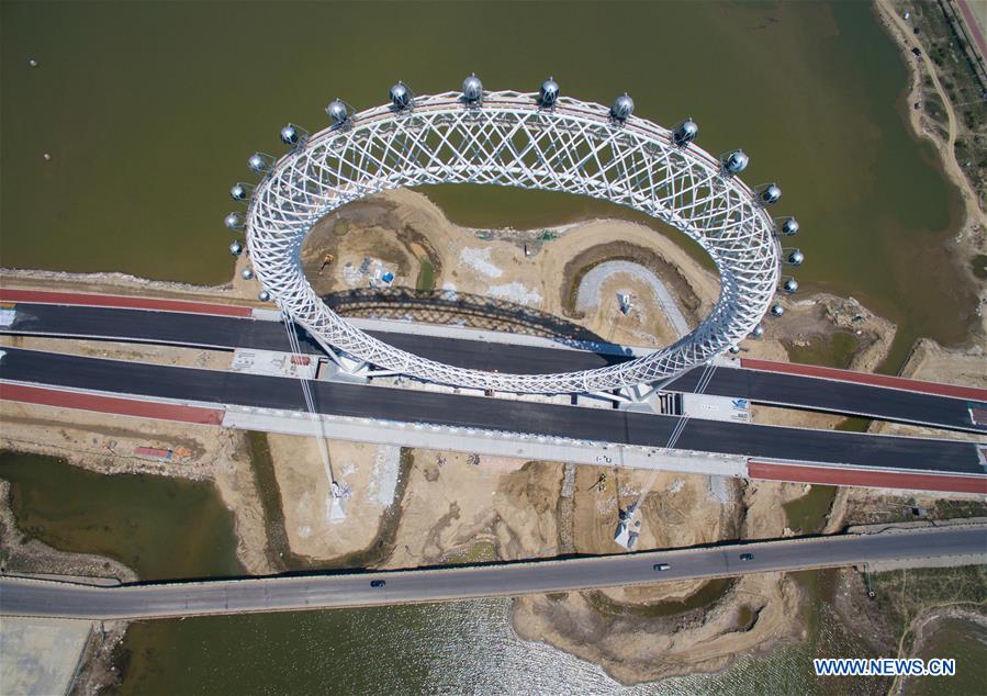 In pics: aerial photo of centerless ferris wheel in E China