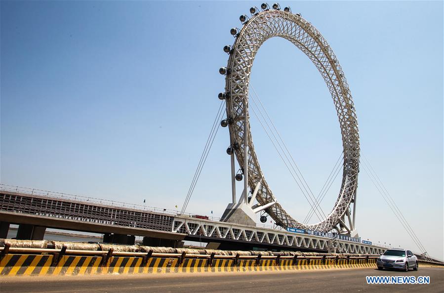 In pics: aerial photo of centerless ferris wheel in E China