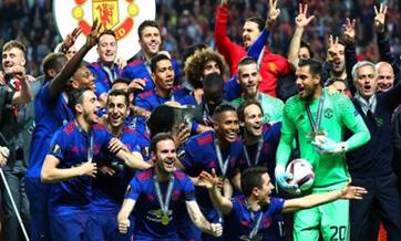 Manchester United defeat Ajax Amsterdam 2-0 to win Europa League title