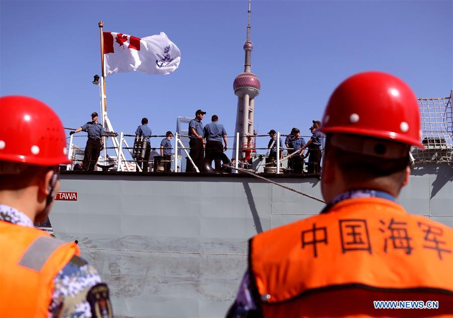 Canadian naval ship HMCS Ottawa arrives in Shanghai for 7-day visit
