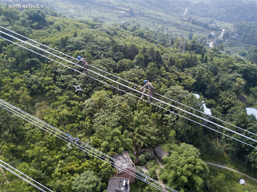 Power transmission project completed in construction in SW China