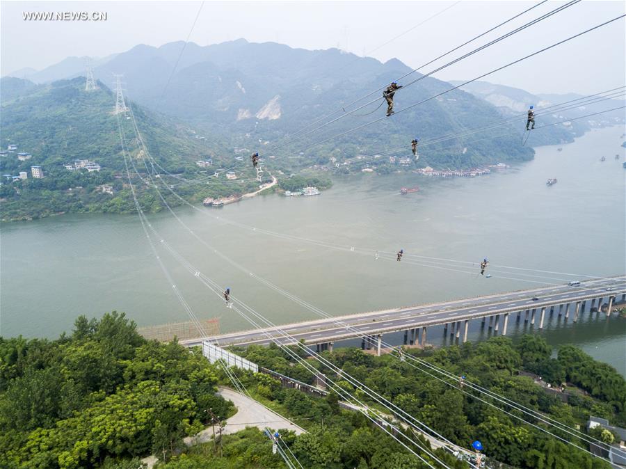 Power transmission project completed in construction in SW China