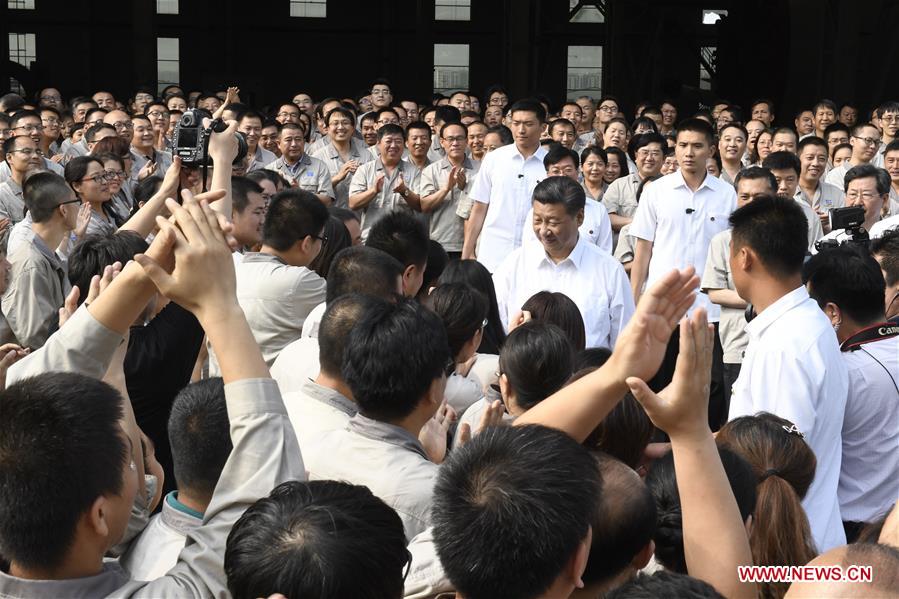 Xi inspects enterprises in Shanxi, north China