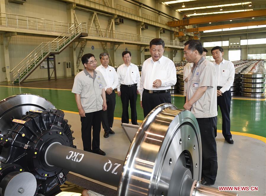 Xi inspects enterprises in Shanxi, north China