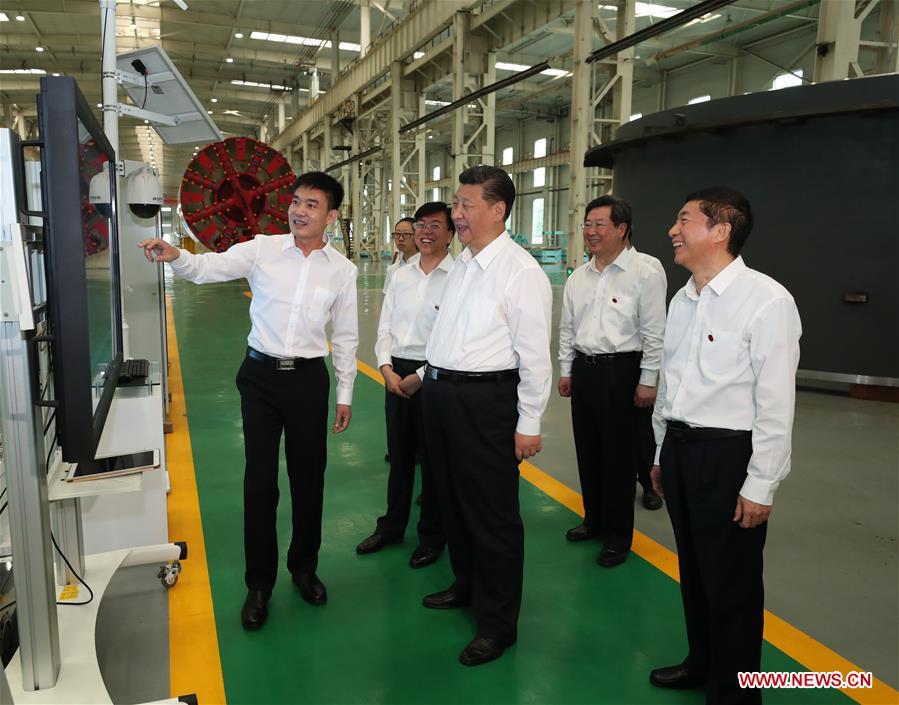 Xi inspects enterprises in Shanxi, north China