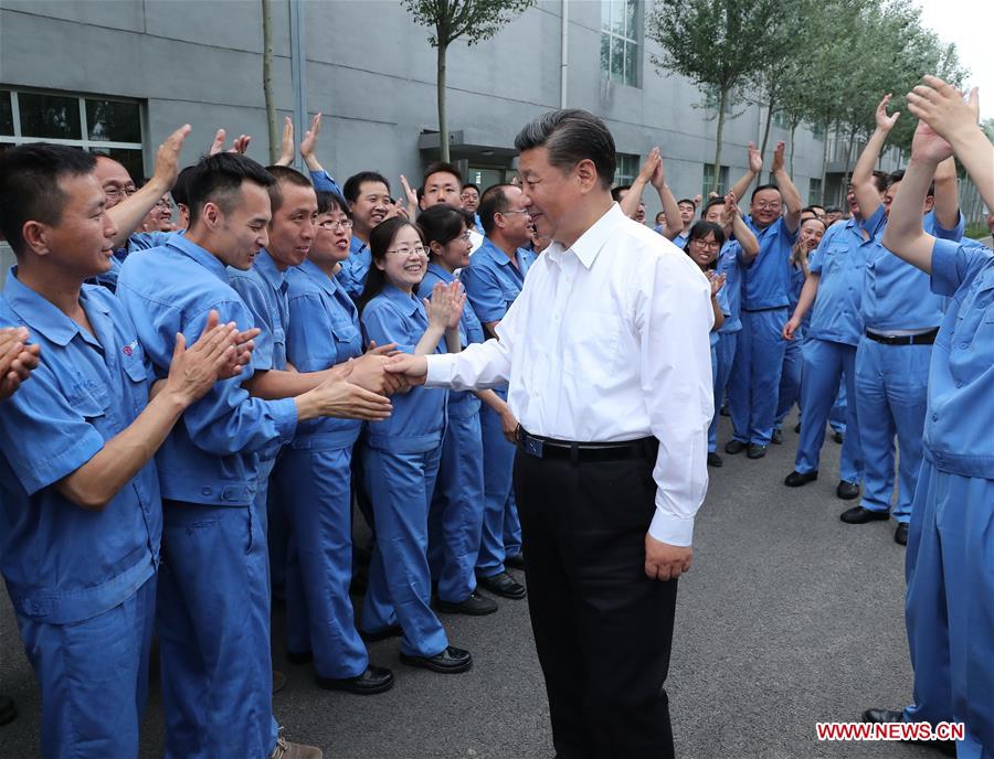 Xi inspects enterprises in Shanxi, north China