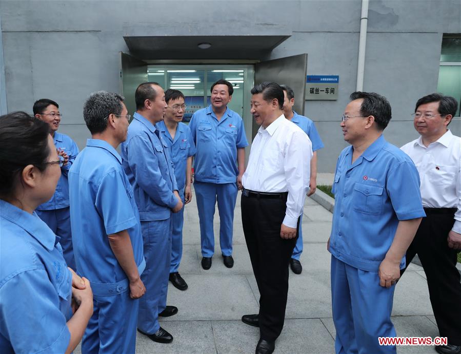 Xi inspects enterprises in Shanxi, north China