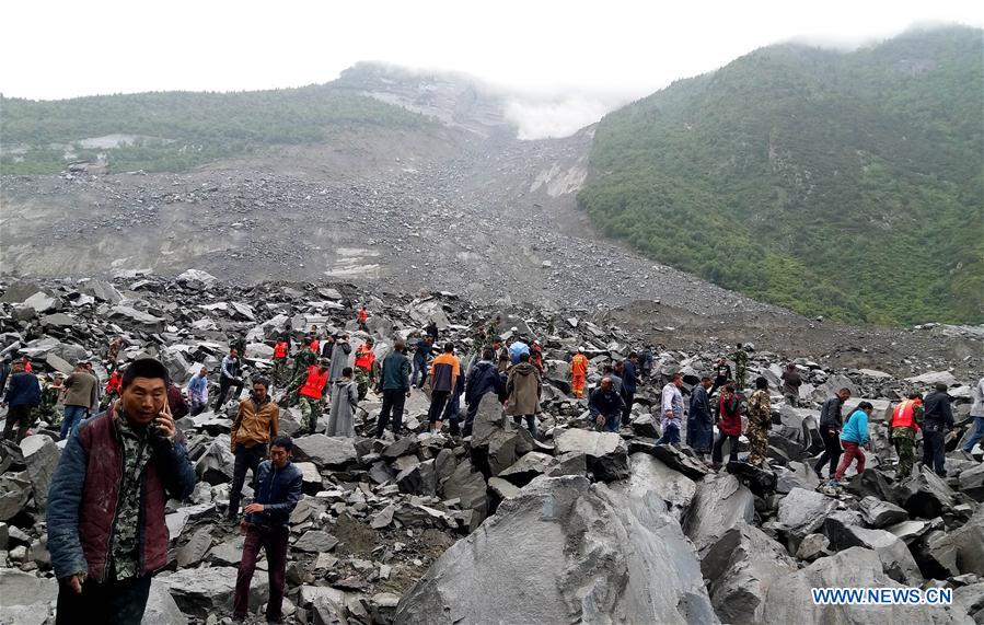 Rescue underway after landslide hits SW China's Sichuan