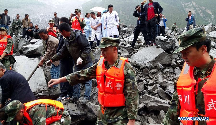 Rescue underway after landslide hits SW China's Sichuan