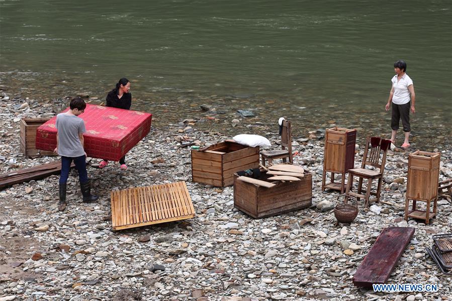 In pics: aftermath of flood in E China's Anhui