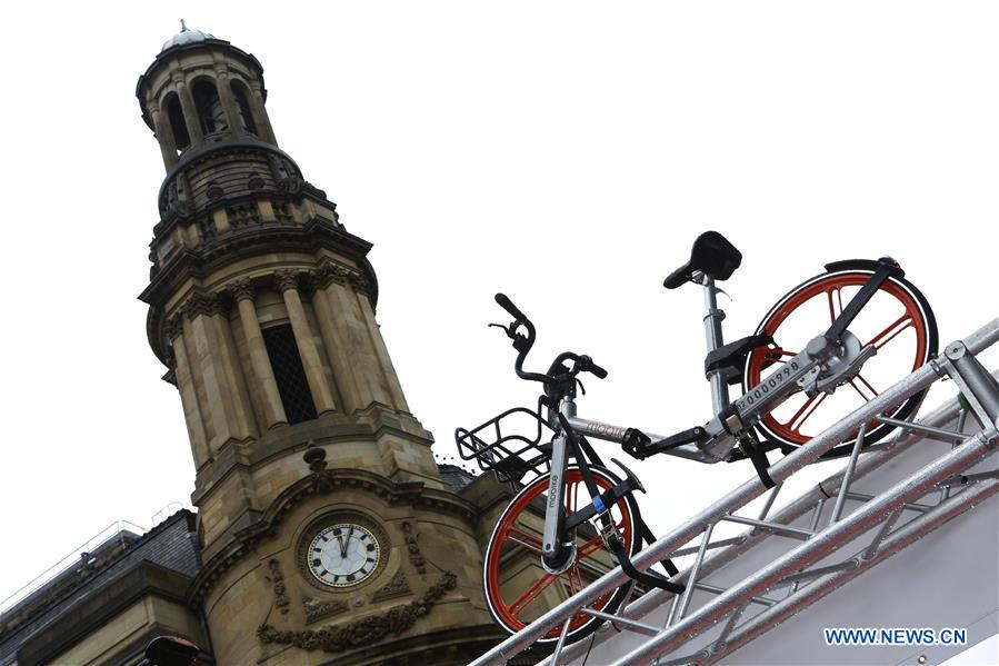 China's Mobike launches service in Greater Manchester, Britain