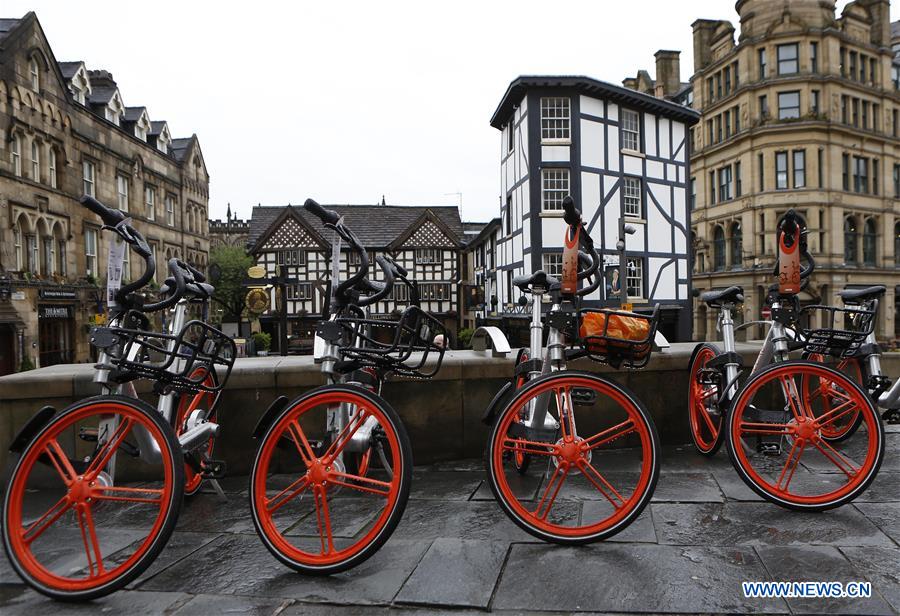 China's Mobike launches service in Greater Manchester, Britain