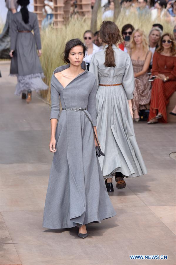 Christian Dior collections presented during Paris Fashion Week-Xinhua
